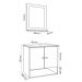 Gabinete Arm Banheiro Deli 2 Portas com Cuba Oxford Preta Off White/Nature