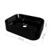 Gabinete Arm Banheiro Deli 2 Portas com Cuba Oxford Preta Off White/Nature