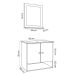 Gabinete Armário 2 Portas Banheiro com Espelho Deli Off White/Nature