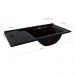 Gabinete Banheiro Lotus com 2 portas Espelheira e Cuba Preto Fosco/Ripa 3D