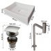 Gabinete Troia Cuba Dalla Branca Torneira Inox Valvula Click Branco/Naturale