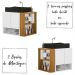 Gabinete Troia Cuba Dalla Preta Torneira Inox Valvula Click Branco/Naturale