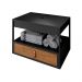 Gabinete para Banheiro Harley com 1 Gaveta Preto/Preto/Canela