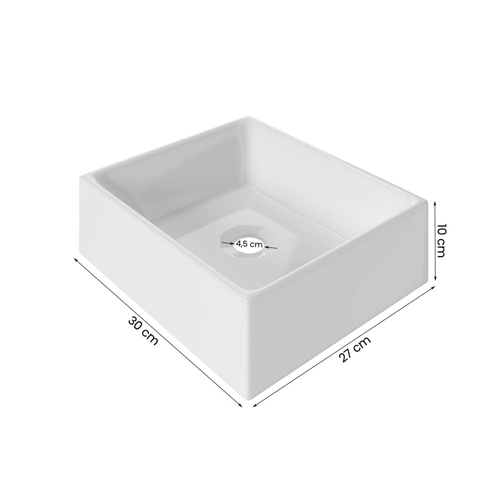 Kit Cuba Tulipa Sobrepor com Torneira DL08 e Valvula Click Branco