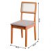 Kit Mesa de Jantar Santiago 136 Prato Giratorio e 6 Cadeiras Cinamomo/Nevoa Boucle