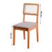 Kit Mesa de Jantar Santiago 136 Prato Giratorio e 6 Cadeiras Cinamomo/Nevoa Boucle