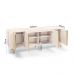 Kit de Aparador Buffet Saluti e Cristaleira Evora Pés de Aço Off White