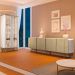 Kit de Aparador Buffet Saluti e Cristaleira Evora Pés de Aço Off White/Champanhe