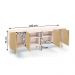 Kit de Aparador Buffet Saluti e Cristaleira Evora Pés de Aço Off White/Champanhe