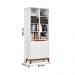 Livreiro EJ Flow 2 Portas 6 Prateleiras com Pés Madeira Branco