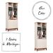 Livreiro EJ Flow 2 Portas 6 Prateleiras com Pés Madeira Off White/Freijo