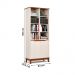 Livreiro EJ Flow 2 Portas 6 Prateleiras com Pés Madeira Off White/Freijo