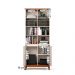 Livreiro EJ Flow 2 Portas 6 Prateleiras com Pés Madeira Off White/Freijo