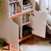 Livreiro EJ Flow 2 Portas 6 Prateleiras com Pés Madeira Off White/Freijo
