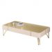 Mesa de Centro Cadenza com Pés em Aço Off White/Champanhe