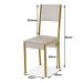 Mesa de Jantar e Cadeiras Steel Estilo Industrial Pés em Aço Dourado/Off White