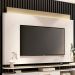 Painel Nobre com LED para TV até 85” Polegadas 208,5 cm Off White/Champanhe