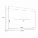 Painel Nobre com LED para TV até 85” Polegadas 208,5 cm Off White/Champanhe