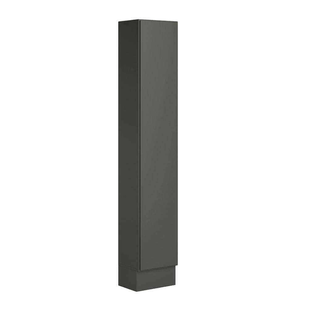 Paneleiro Acacia 219cm com 1 Porta 4 Prateleiras e Rodape Chumbo