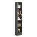 Paneleiro Acacia 219cm com 1 Porta 4 Prateleiras e Rodape Chumbo