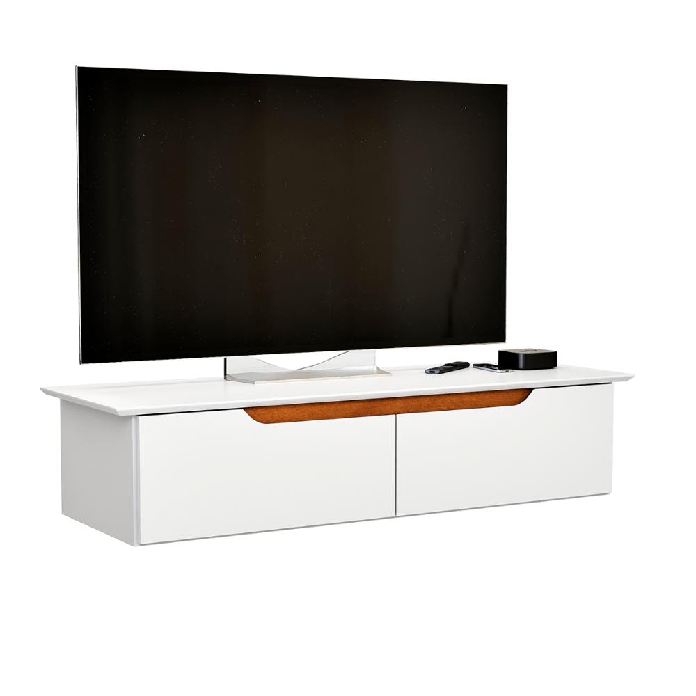 Rack Aparador Suspenso Flow com 2 Portas Basculante Branco