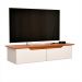 Rack Aparador Suspenso Flow com 2 Portas Basculante Off White/Freijo
