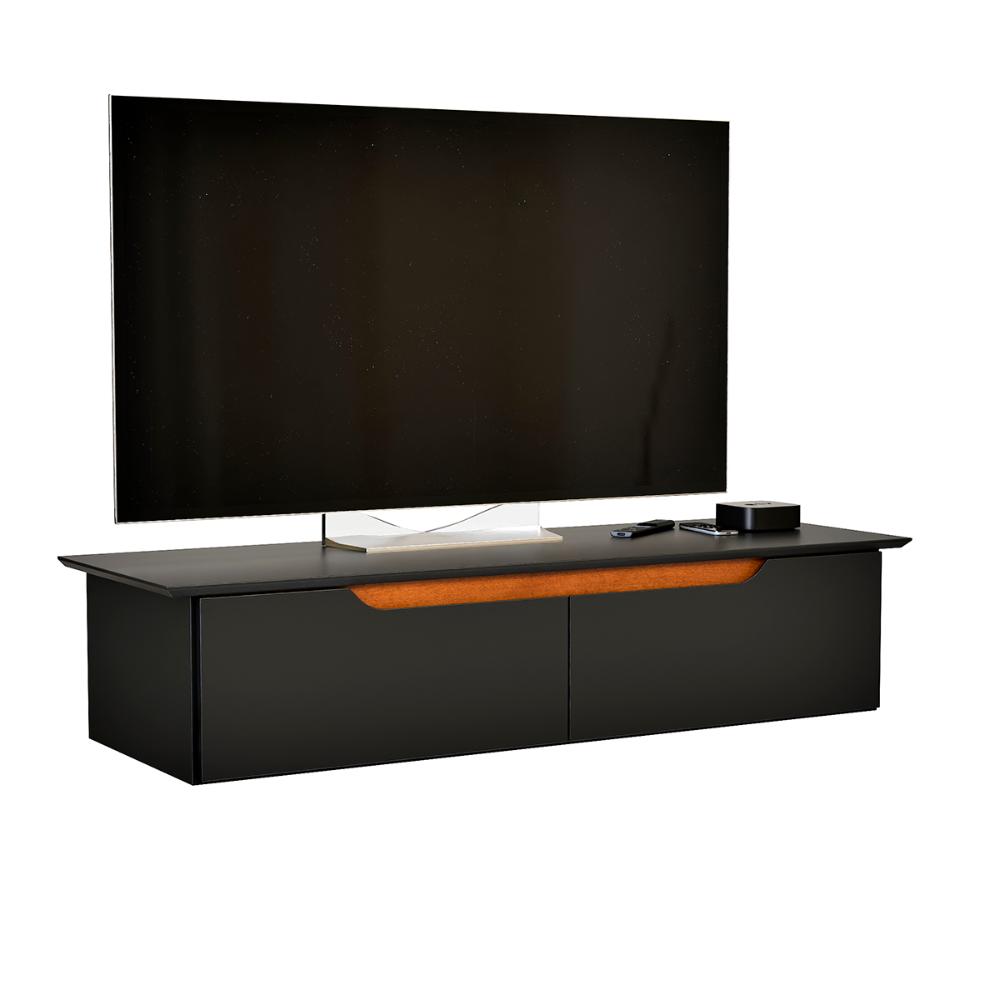 Rack Aparador Suspenso Flow com 2 Portas Basculante Preto