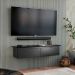 Rack Aparador Suspenso Flow com 2 Portas Basculante Preto