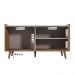 Rack Bancada New Austin Retrô para TV até 50” Polegadas Grigio Fosco/Cinamomo