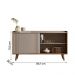 Rack Bancada New Austin Retrô para TV até 50” Polegadas Grigio Fosco/Cinamomo
