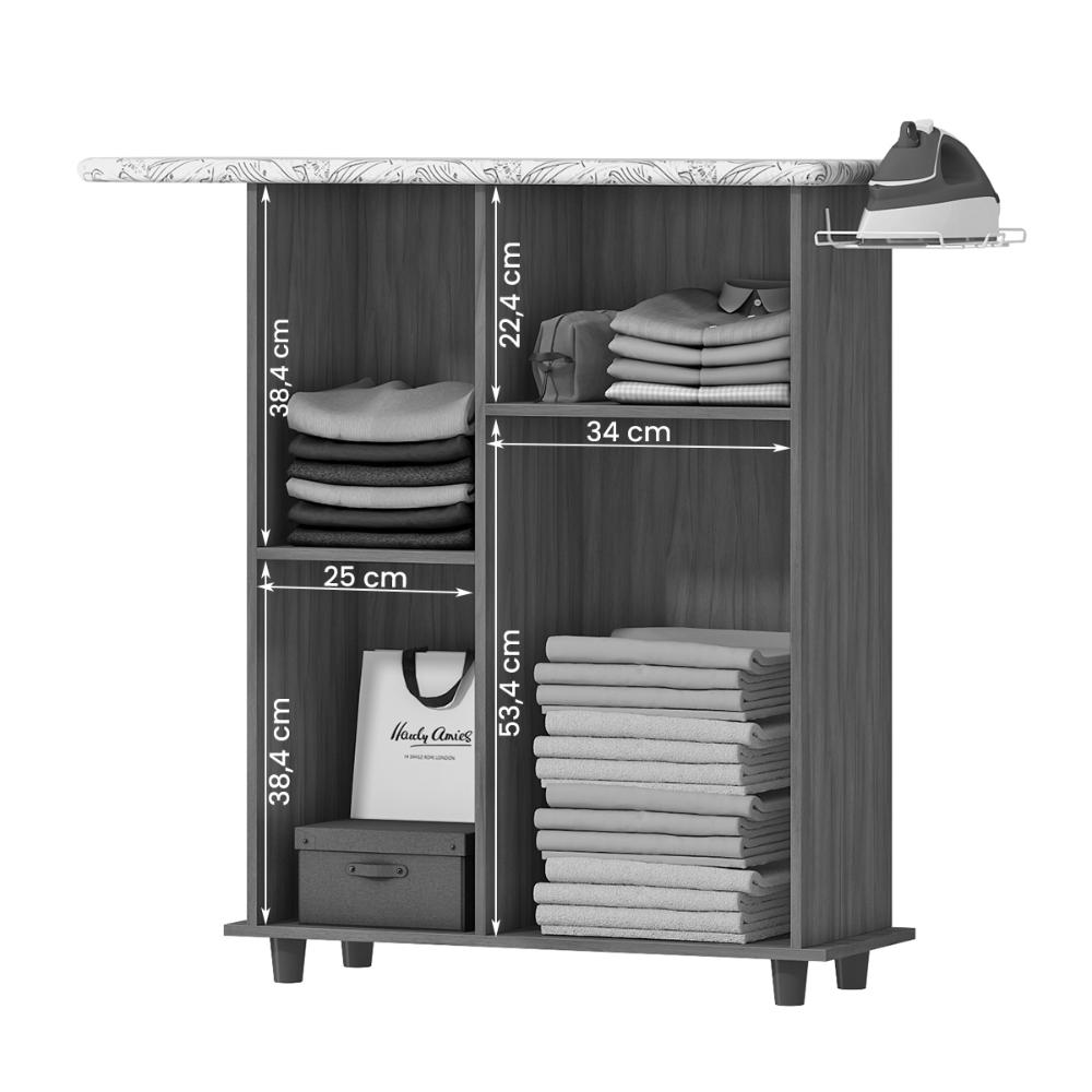 Tábua de Passar Roupa Miami com 1 Porta e Nicho Branco