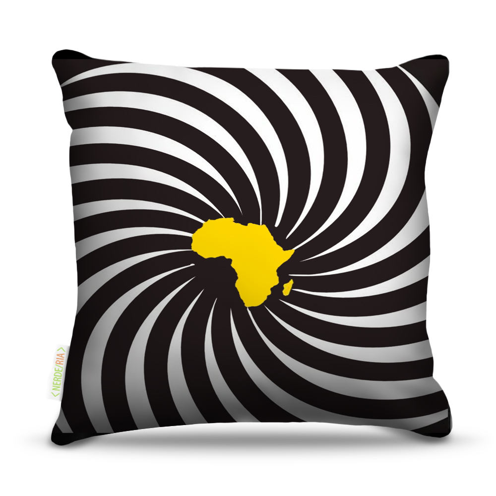 Almofada 45 x 45cm  Nerderia e Lojaria africa espiral colorido