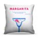 Almofada 45 x 45cm  Nerderia e Lojaria bebidas vetor margarita colorido