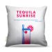 Almofada 45 x 45cm  Nerderia e Lojaria bebidas vetor tequila sunrise colorido