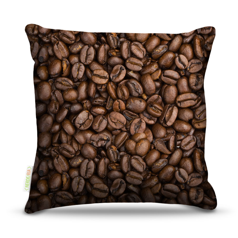 Almofada 45 x 45cm  Nerderia e Lojaria cafe colorido