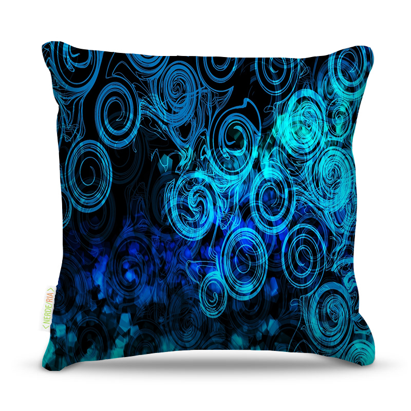 Almofada 45 x 45cm  Nerderia e Lojaria esferas blue colorido