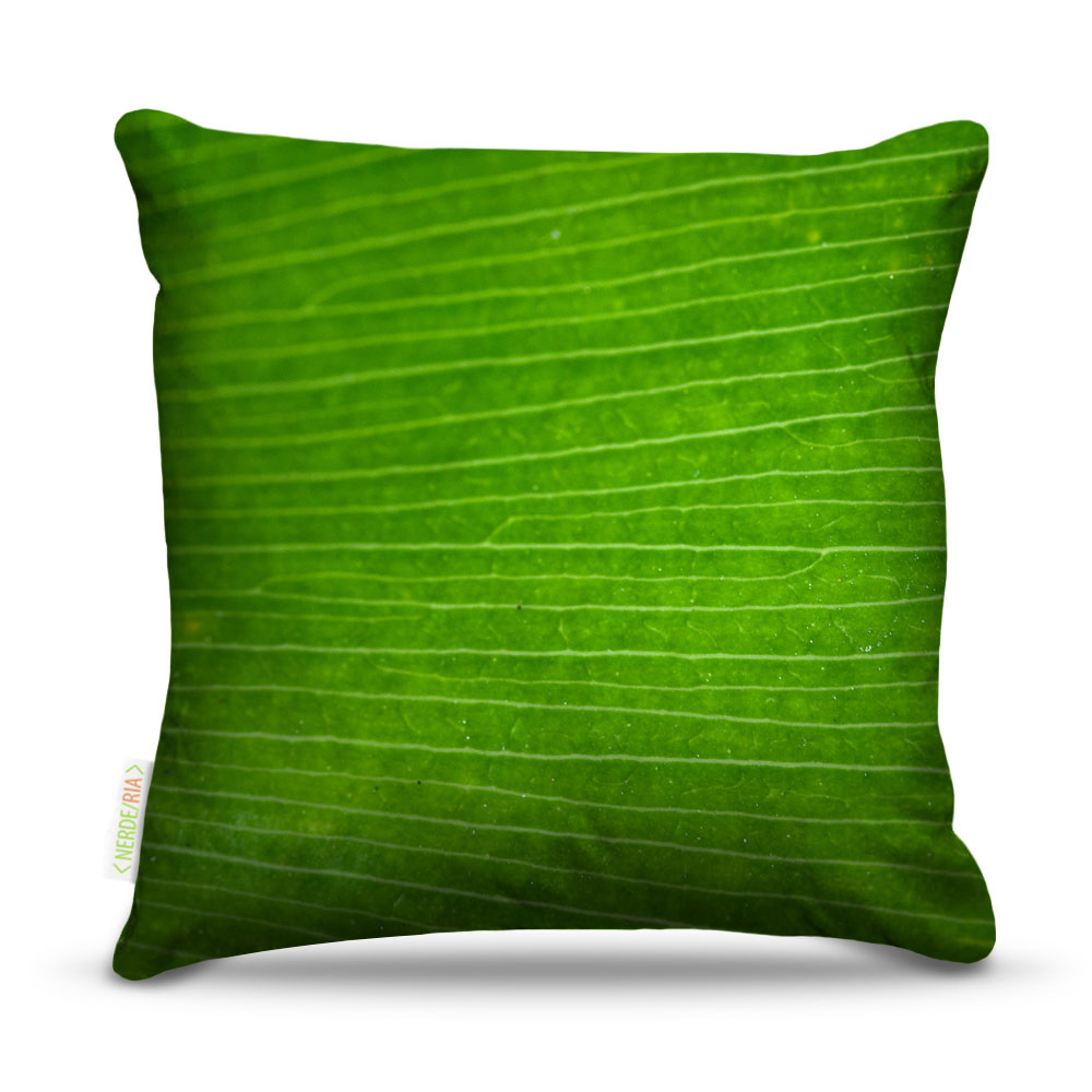Almofada 45 x 45cm  Nerderia e Lojaria folha bananeira colorido