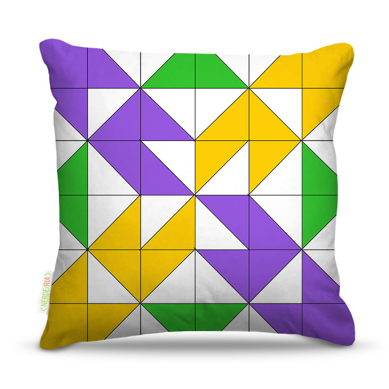 Almofada 45 x 45cm  Nerderia e Lojaria geometrica 02 colorido