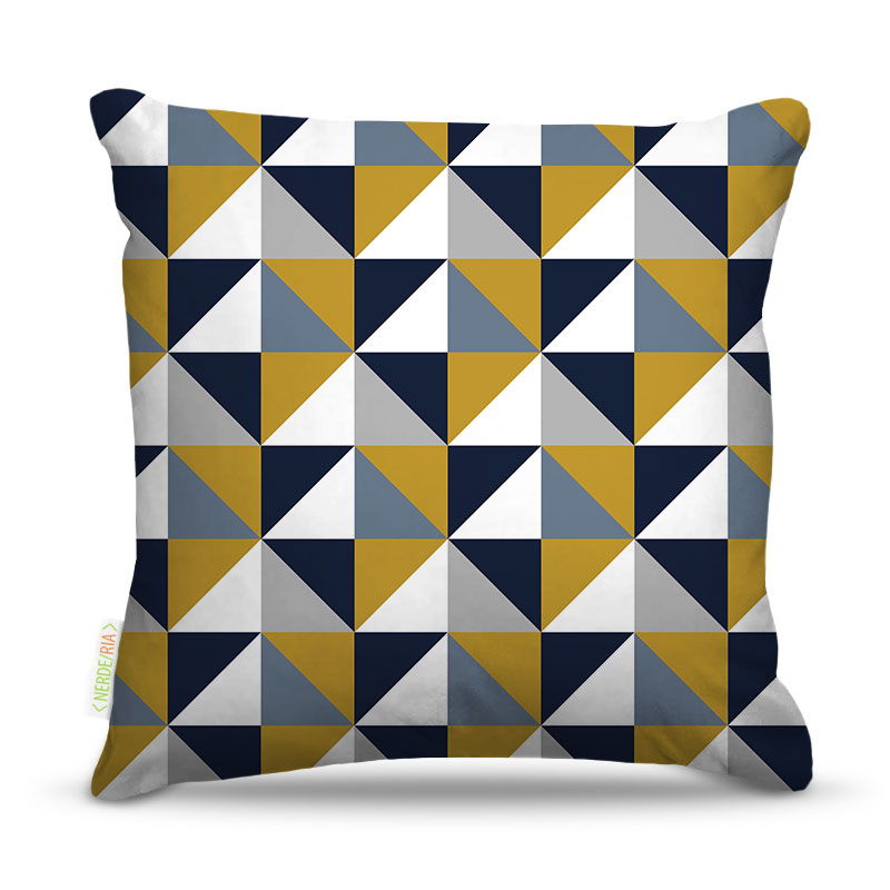 Almofada 45 x 45cm  Nerderia e Lojaria geometrica 10 colorido