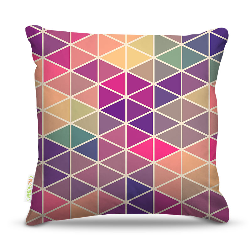 Almofada 45 x 45cm  Nerderia e Lojaria geometrica 13 colorido