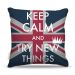 Almofada 45 x 45cm  Nerderia e Lojaria kepp calm england colorido