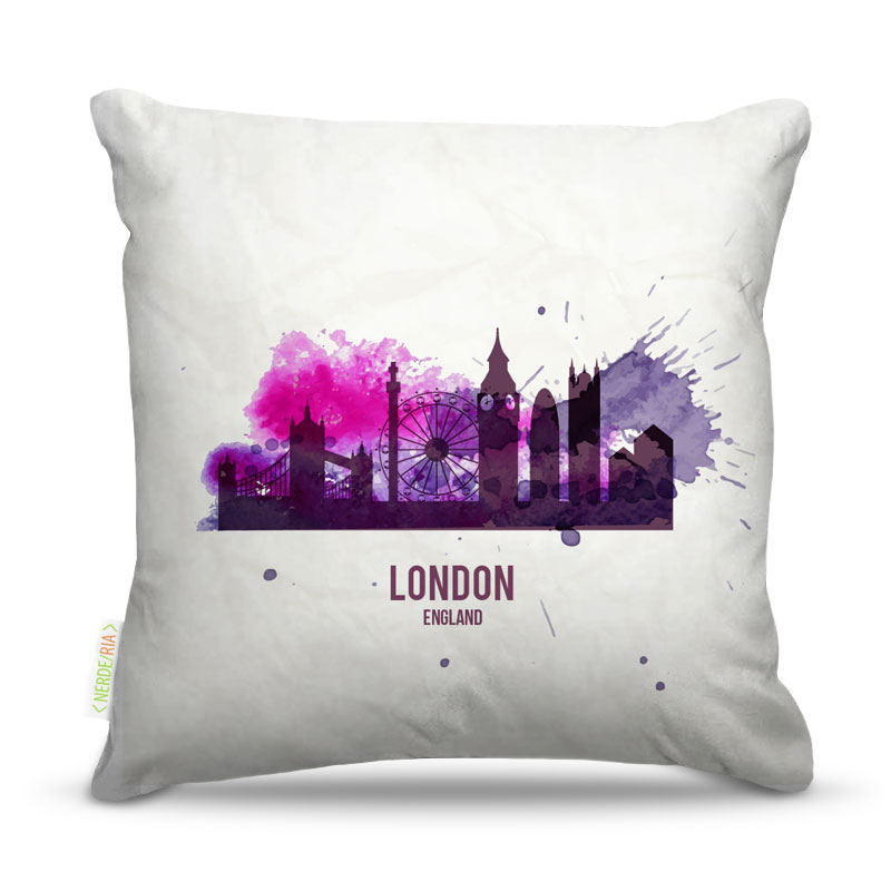 Almofada 45 x 45cm  Nerderia e Lojaria london paint colorido