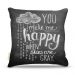 Almofada 45 x 45cm  Nerderia e Lojaria lousa you make me happy colorido