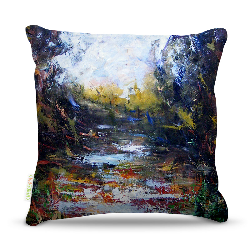 Almofada 45 x 45cm  Nerderia e Lojaria paint lagon colorido