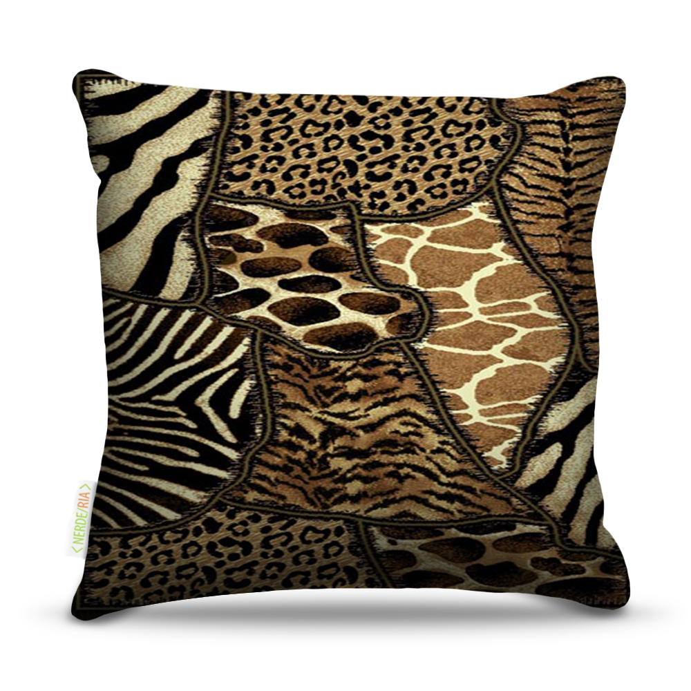 Almofada 45 x 45cm  Nerderia e Lojaria texturas africa colorido