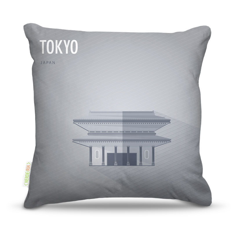 Almofada 45 x 45cm  Nerderia e Lojaria tokyo vetor colorido