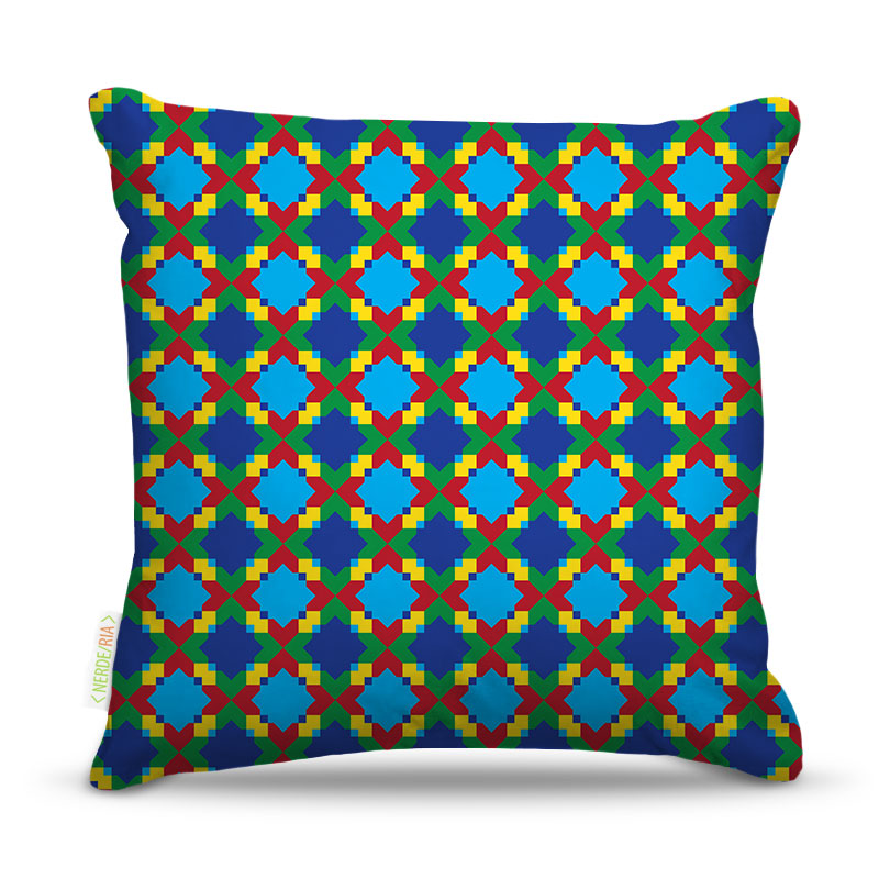 Almofada 45 x 45cm  Nerderia e Lojaria vintage 19 colorido
