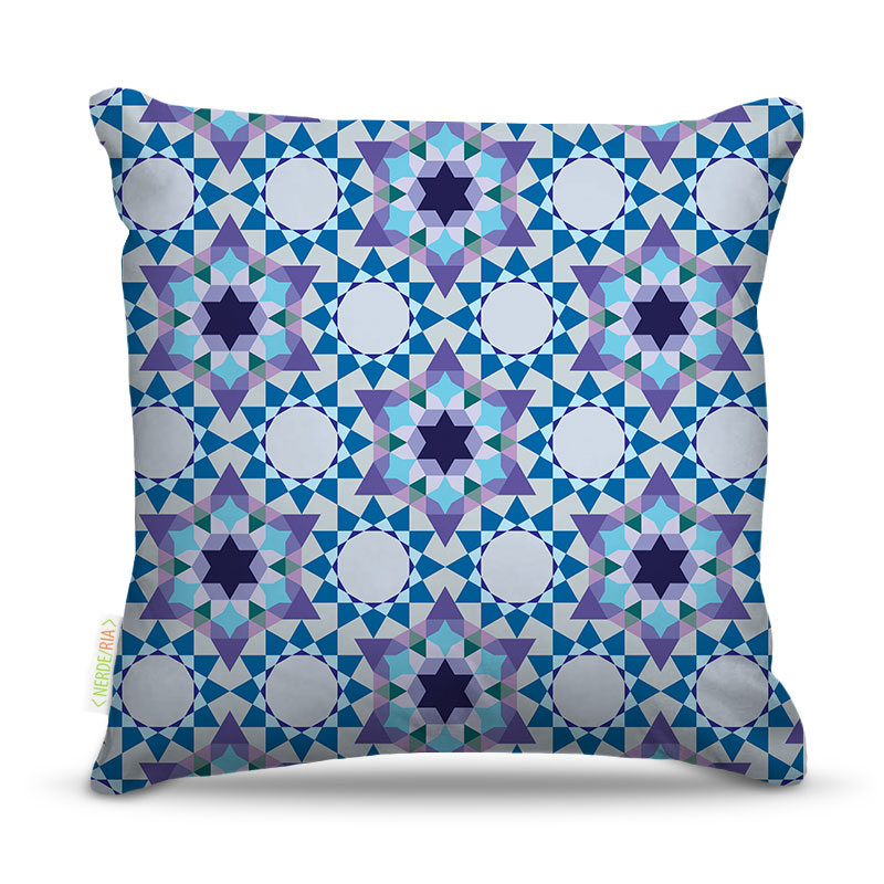 Almofada 45 x 45cm  Nerderia e Lojaria vintage 21 colorido