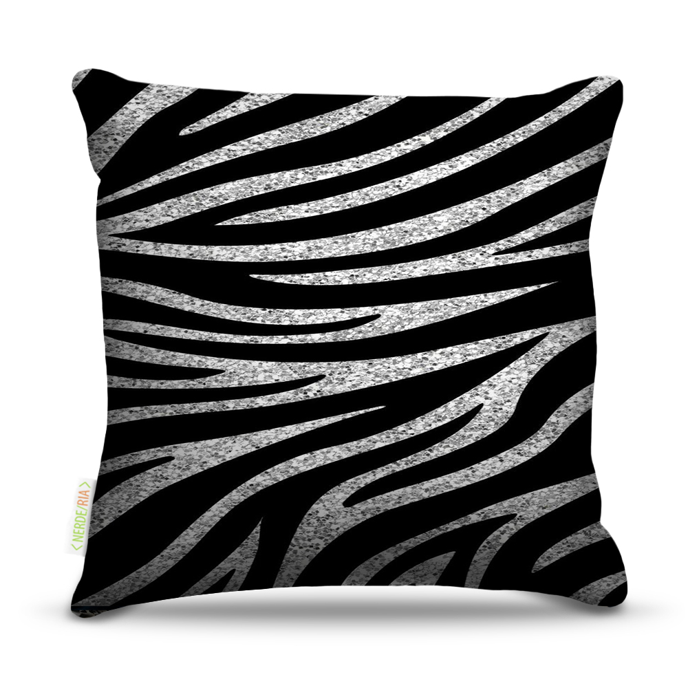 Almofada 45 x 45cm  Nerderia e Lojaria zebra grunge colorido