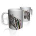 Caneca De Porcelana Nerderia e Lojaria ZEBRA ABSTRATA 2 colorido